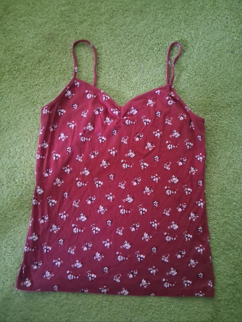 GUC No Boundaries Burgandy Floral Spaghetti-Strap Camisole Size Juniors XXL (19)
